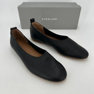 Everlane The Italian Leather Day Glove Flats in Black size 10 Women's Career nto - Picture 1 of 6
