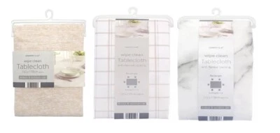 WIPE CLEAN TABLECLOTH PVC OILCLOTH VINYL WIPEABLE TABLE CLOTH COVER PROTECTOR  - Image 1 of 4