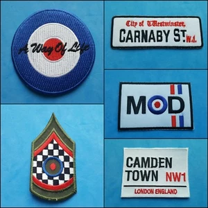 Collection Of Five Patches Mod Scooter Northern Soul Wigan Casino Ska - Picture 1 of 6