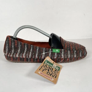 Sanuk Folklore Flats Womens Size 6 Red Textile Slip On Striped Loafer Shoes - Picture 1 of 11