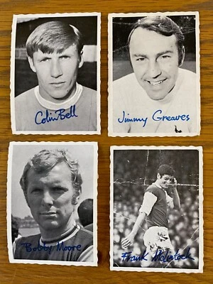 4x A&BC Crinkle Cut Bell Man City Greaves Spurs Moore West Ham McLintock Arsenal - Image 1 of 4