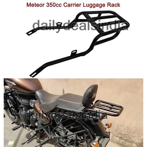 REAR CARRIER LUGGAGE RACK, BLACK Fit For Royal Enfield Meteor 350 - Picture 1 of 2