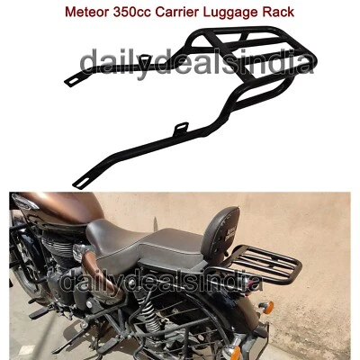 REAR CARRIER LUGGAGE RACK, BLACK Fit For Royal Enfield Meteor 350 - Image 1 of 2