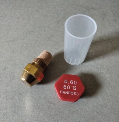 Gicleur DANFOSS 0,60 60°S Débit 0.60 USgal/h angle 60° Type S chaudière Fioul