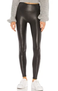 Leggings Spanx Imitación Cuero Pequeños Negros Cintura Alta Pull On - Imagen 1 de 11