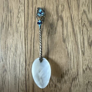 Antique Sterling Silver Mother of Pearl Caviar Spoon - Picture 1 of 11