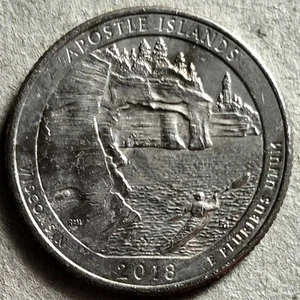 USA 2018 Quarter Dollar Commemorative coin - Apostle Islands National Lakeshore - Picture 1 of 2