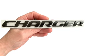 Charger Letters Badge Black Nameplate Matter Emblem for Rear Trunk Lid Dodge - Picture 1 of 3