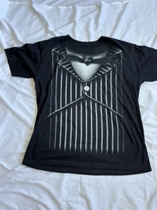 Nightmare Before Christmas Jack Skellington Bat Bowtie Suit T Shirt Disney XL - Picture 1 of 5