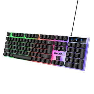 Elegant and Reliable Wired USB Keyboard with Engraved Transparent Letters - Picture 1 of 14
