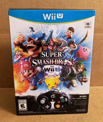 Super Smash Bros LIMITED EDITION Wii U Factory Sealed w/ Game Controller Adapter - Image 1 of 4