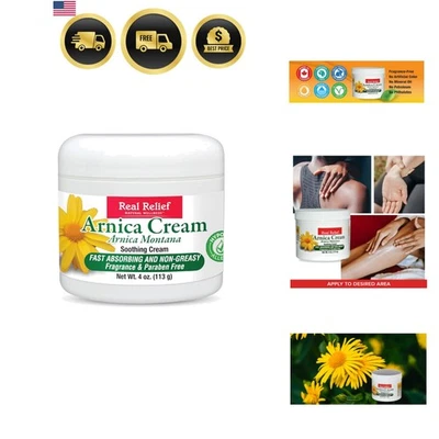 Arnica Cream Natural Soothing Non Greasy Unscented 4 oz Homeopathic - image 1 of 4