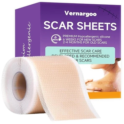 Silicone Scar Sheets, (1.6" X 120" Roll- 3M)Silicone Scar Tape for Surgical Scar - Image 1 of 4