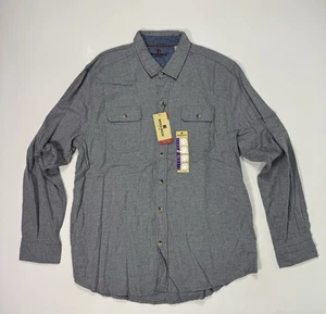 Woolrich Ultimate Flannel Shirt Mens 2XL Button-Up NWT Gray Classic Fit Cotton - Picture 1 of 10