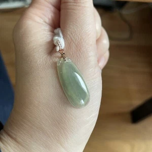 Grade A Jadeit Anhänger S925 Sterling Silber eisig zertifiziert - Bild 1 von 6