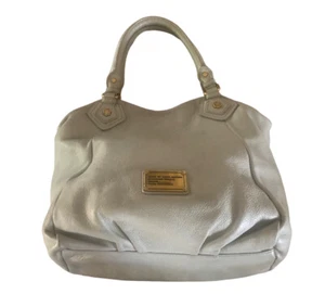 MARC By MARC JACOBS Classic Q Fran Oyster Leather Tote Handbag w/Gold Accents - Picture 1 of 12