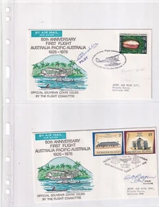 AUSTRALIA-PACIFIC FIRST FLIGHT COVERS SIGNED (10) - Picture 1 of 5