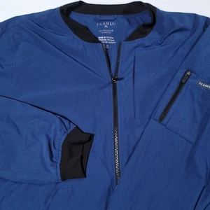 Jaanuu Scrub Jacket Size XL Navy Blue Pockets Stretch Full Zip Unisex Medical - Picture 1 of 12