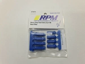 RPM #73375 Heavy Duty Rod Ends (12) 4-40 Blue RC N/ Kyosho Tamiya HPI Traxxas  - Picture 1 of 1