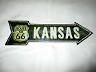 **Unique Route 66 Kansas Metal Arrow Sign #3B - New**