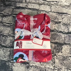 Disney Size 10 Mickey Mouse & Friends Matching Family Pajamas Cozy Winter 2pc - Picture 1 of 12