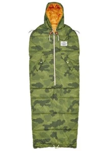 NEW Poler Napsack Reversible Sleeping Bag Suit M Camo Orange Camp Vibes - Picture 1 of 14
