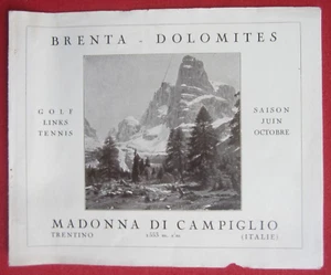 Orig. Werbung Tourismus Brenta Dolomiten Trentino Italien Italia Hotel um 1930 - Bild 1 von 11