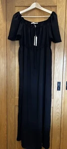 EX HOUSE OF FRAZER. MAISON DE NIMES GYPSY DRESS IN BLACK - LARGE - Picture 1 of 4