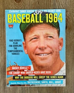 MICKEY MANTLE - NEW YORK YANKEES - BASEBALL 1964 MAGAZINE - BERRA, KOUFAX, ROSE - Picture 1 of 10