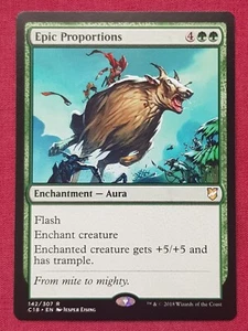 Magic The Gathering COMMANDER 2018 C18 EPIC PROPORTIONS green card MTG - Picture 1 of 2