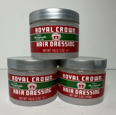 Lote De 3 Fórmula Original ROYAL CROWN Orig. Tarro Formula Hair Dressing 5 OZ Foto 1 de 2