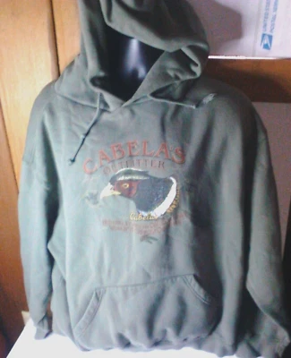 Further Out Cabela's Outfitter pullover hoodie Pheasant green size L-XL no size - Image 1 of 4