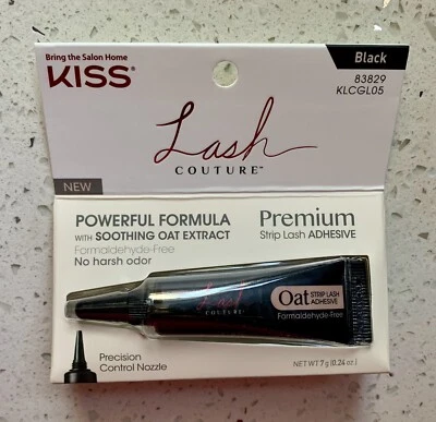 Kiss PREMIUM Strip Lash Adhesive BLACK Eyelash Adhesive Soothing Oat Extract - Image 1 of 2