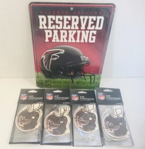 *GIFT PACK* Atlanta Falcons Reserved Parking Metal Sign, 4x 3-Pack Air Freshener - Picture 1 of 2