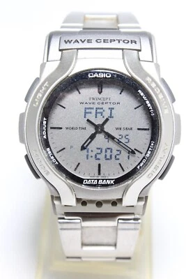 CASIODATA BANK WVA-200 Twincept vintage metal band analog digital watch - Image 1 of 4