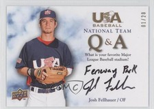 2008 USA Baseball Teams National Team Q & A /20 Josh Fellhauer (Stadium) Auto