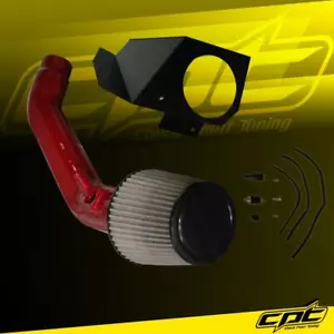 For 12-15 BMW 335i F30 Sedan 3.0L Red Cold Air Intake + Stainless Filter - Picture 1 of 1