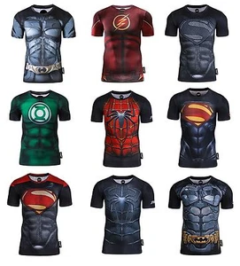 Mens Compression Superhero T-shirt Base Layer Gym Long Sleeve Running Thermal  - Picture 1 of 67