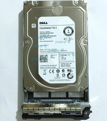 DELL FNW88 ST1000NM0023 Constellation 1TB 7.2K RPM 3.5" SAS Hard Drive w/ Tray - Image 1 of 2