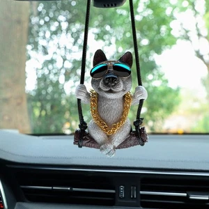 Safe Car Decors Resin Dog Ornament Multiple Styles Small Dashboards Accessories - Picture 1 of 15