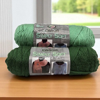 Mixed Lot: Caron Simply Soft No Dye Lot Acrylic Yarn Sage 9705 and DK Sage 9707 - Image 1 of 4