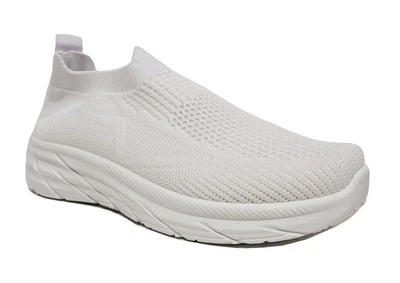 LIVESEY Womens Go Walking Trainers Ladies Lightweight White Mesh Trainers