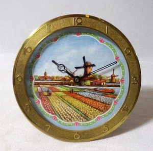Reloj de novedad molino de viento animado mecánico vintage - Imagen 1 de 7