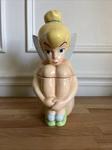 Rare And Retired Vintage Disney Pouting Tinker Bell Cookie Jar - Picture 1 of 9