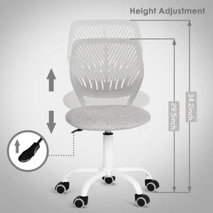 Homy Casa Armless Home Office Desk Chair, Colorful Task Chair with Soft Mesh - Picture 1 of 7