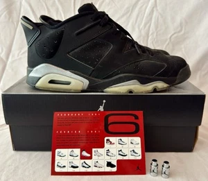 Nike Air Jordan 6 Retro Low Black/Silver Mens Size 10.5 OG 2002 - Picture 1 of 12
