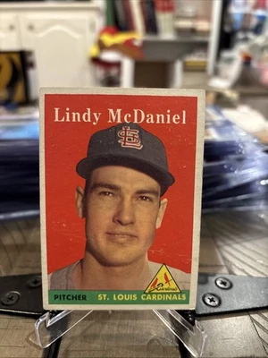 1958 Topps Baseball Lindy McDaniel #180 - St. Louis Cardinals - EX Free Shipping - Image 1 of 4