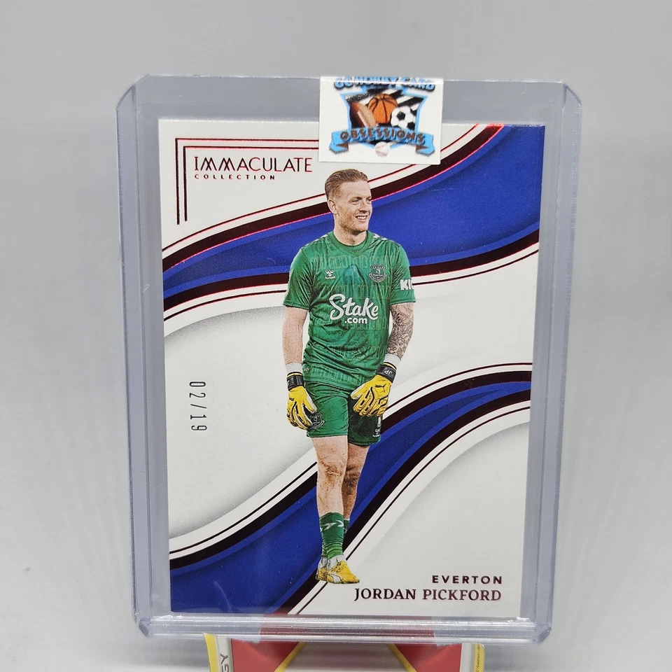 2023-24 Panini Immaculate Collection Jordan Pickford Ruby /19 Everton - Image 1 of 3