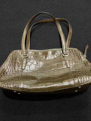 MONSAC ORIGINAL ~ Bolso de hombro de cuero marrón cocodrilo  Foto 1 de 4