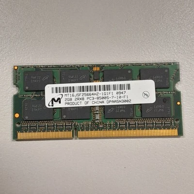 Micron DDR3 2GB RAM PC3-8500 1066Mhz non-ECC 1.5V SODIMM Apple Mac iMac A1311 - Image 1 of 4